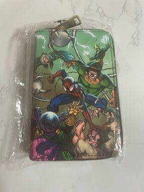 Spider-Man Graphic Zip Wallet - Green